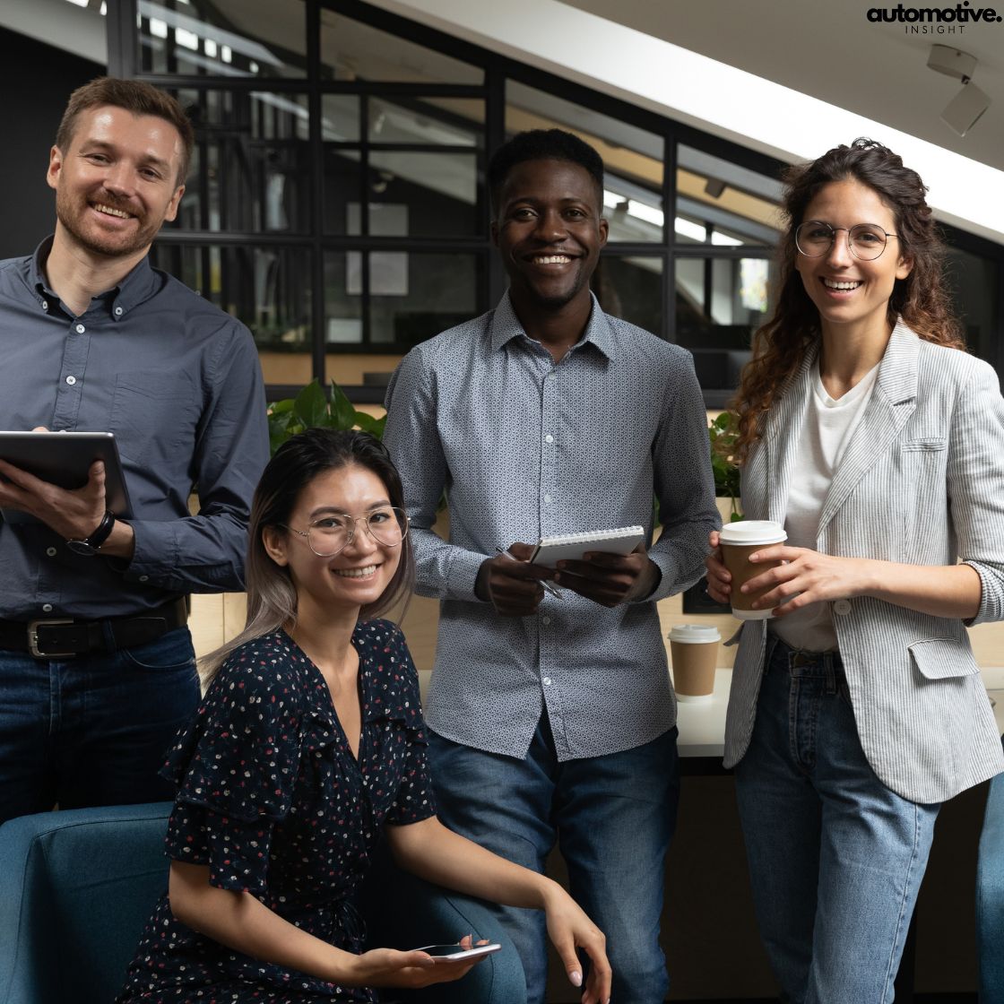 team of automotive insight consultants working on a project